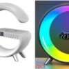 G-Shaped LED Lamp with Bluetooth Speaker & Wireless Charger